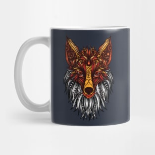 Mandala FOX  colorful cute animal Mug